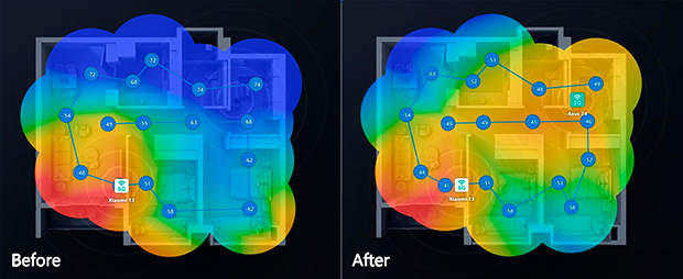 WiFiヒートマップ比較 WiFiヒートマップ比較